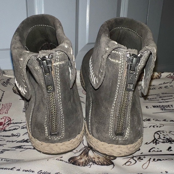 Ugg Varney Women's Size US  8 Slate Moccasin Suede Ankle Boho Bootie - Picture 2 of 3